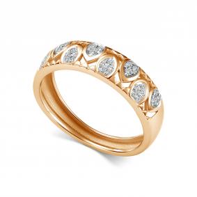 Золотое кольцо АЛЬКОР 17079-100 с бриллиантом 17079-100 фото