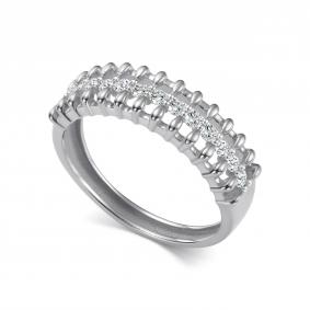 Кольцо из белого золота АЛЬКОР 17093-200 с бриллиантом 17093-200 фото