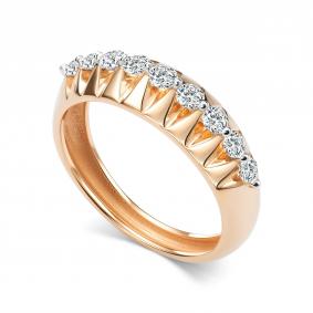 Золотое кольцо АЛЬКОР 17094-100 с бриллиантом 17094-100 фото