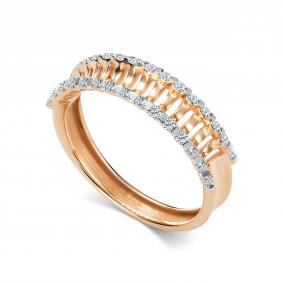 Золотое кольцо АЛЬКОР 17097-100 с бриллиантом 17097-100 фото