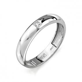 Кольцо из белого золота АЛЬКОР 1743-200 с бриллиантом 1743-200 фото