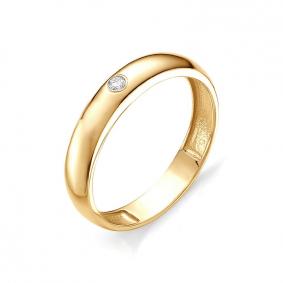 Золотое кольцо АЛЬКОР 1744-300 с бриллиантом 1744-300 фото
