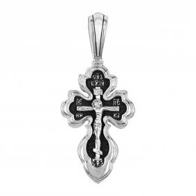 Серебряная подвеска-крест из черненого серебра Распятие Христово ЮЗ Елизавета 18006 18006 фото