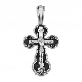 Подвеска-крест Распятие Христово из черненого серебра ЮЗ Елизавета 18016 18016 фото