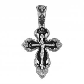 Подвеска-крест из черненого серебра Распятие Христово ЮЗ Елизавета 18020 18020 фото
