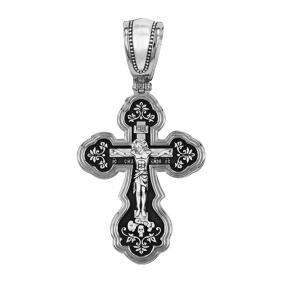 Подвеска-крест из черненого серебра Распятие Христово ЮЗ Елизавета 18036 18036 фото