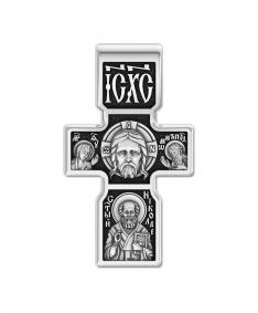 Подвеска-крест из черненого серебра ЮЗ Елизавета 18049 18049 фото