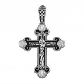 Подвеска-крест из черненого серебра Распятие Христово ЮЗ Елизавета 18071 18071 фото