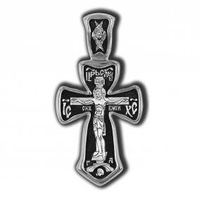 Подвеска-крест из черненого серебра Распятие Христово ЮЗ Елизавета 18085 18085 фото