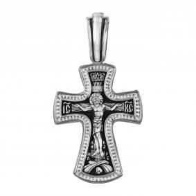 Подвеска-крест из черненого серебра Распятие Христово ЮЗ Елизавета 18113 18113 фото