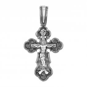 Подвеска-крест из черненого серебра Распятие Христово ЮЗ Елизавета 18144 18144 фото