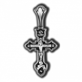 Серебряная подвеска-крест из черненого серебра Распятие Христово ЮЗ Елизавета 18167 18167 фото