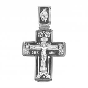 Подвеска-крест из черненого серебра Распятие Христово ЮЗ Елизавета 18171 18171 фото