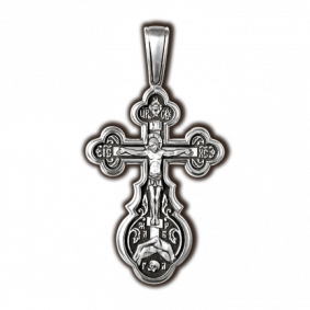 Подвеска-крест из черненого серебра Распятие Христово ЮЗ Елизавета 18209 18209 фото
