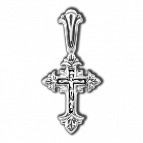 Серебряная подвеска-крест из черненого серебра Распятие Христово ЮЗ Елизавета 18241 18241 фото