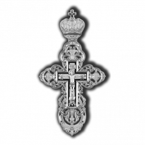 Подвеска-крест из черненого серебра Распятие Христово ЮЗ Елизавета 18284 18284 фото