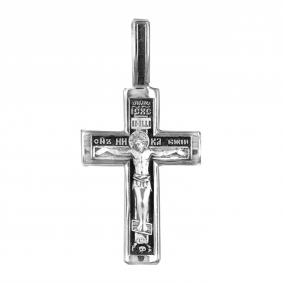 Подвеска-крест из чернёного серебра Распятие Христово ЮЗ Елизавета 18345 18345 фото