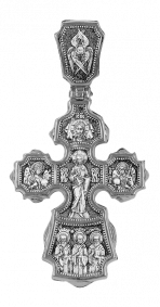 Подвеска-крест из черненого серебра Распятие Христово ЮЗ Елизавета 18353 18353 фото