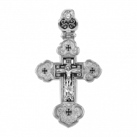 Подвеска-крест из черненого серебра Распятие Христово ЮЗ Елизавета 18361 18361 фото