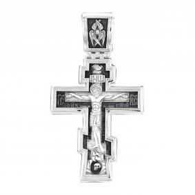 Подвеска-крест из черненого серебра Распятие Христово ЮЗ Елизавета 18366 18366 фото