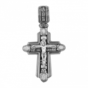 Подвеска-крест из черненого серебра Распятие Христово ЮЗ Елизавета 18606 18606 фото