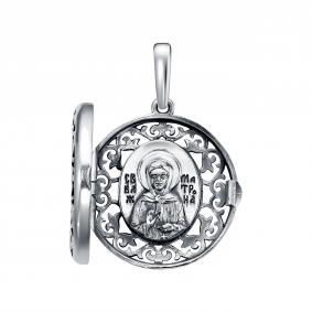 Подвеска-складень из черненого серебра Святая блаженная Матрона Высоковы 585 19-000053-115000 19-000053-115000 фото