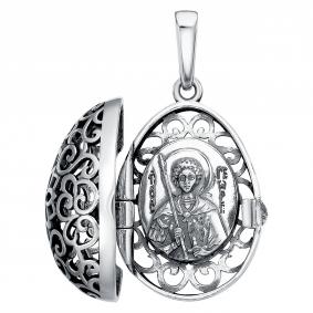 Подвеска-складень Великомученик Георгий Победоносец из черненого серебра Высоковы 585 19-001907-105000 19-001907-105000 фото