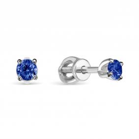 Серьги из белого золота RoseGrace 2-321-103Б-Сапгт с сапфировым корундом 2-321-103Б-Сапгт фото