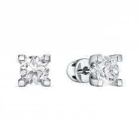 Серьги из белого золота RoseGrace 2-701-103Б с бриллиантом 2-701-103Б фото