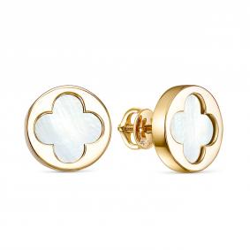 Серьги из лимонного золота RoseGrace 2-704-200Ж-Перл с перламутром 2-704-200Ж-Перл фото