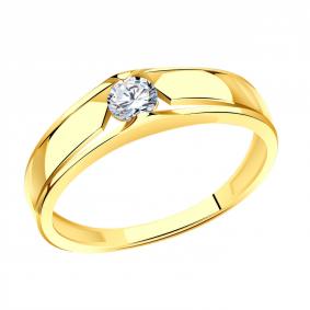 Кольцо из лимонного золота TALANT 20-20-0001-29690 с фианитом 20-20-0001-29690 фото