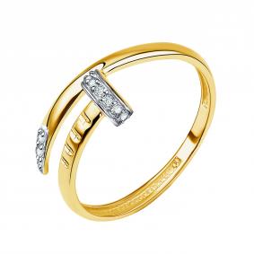 Кольцо из лимонного золота TALANT 20-22-0001-11098 с фианитом 20-22-0001-11098 фото