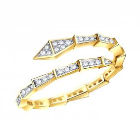 Кольцо из лимонного золота  Символ года Змея TALANT с фианитом 20-22-0001-80754 20-22-0001-80754 фото