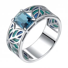 Серебряное кольцо TALANT с витражной эмалью и фианитом 20-79-000Л-17127 20-79-000Л-17127 фото