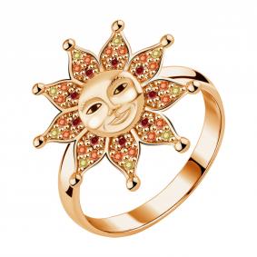 Кольцо из золочёного серебра TALANT 20-7D-000M-17357 с фианитом и эмалью 20-7D-000M-17357 фото