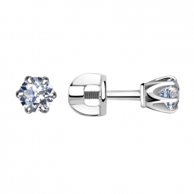 Серьги из белого золота Александра 20038сб с Swarovski 20038сб фото