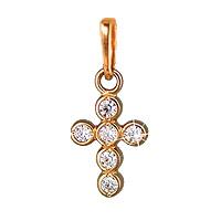 Золотая подвеска AQUAMARINE 20093 с фианитом 20093 фото