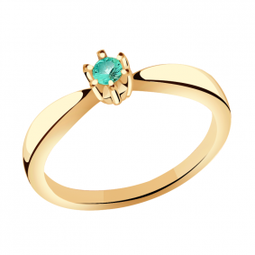 Золотое кольцо Александра 2010254ск с изумрудом 2010254ск фото