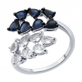 Кольцо из белого золота SOKOLOV 2011312-3 с сапфиром 2011312-3 фото