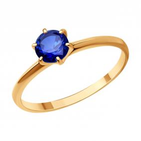 Золотое кольцо SOKOLOV 2011322 с сапфиром 2011322 фото