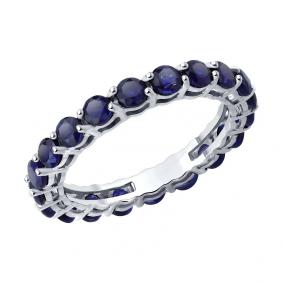 Кольцо из белого золота SOKOLOV 2011340-3 с сапфиром 2011340-3 фото