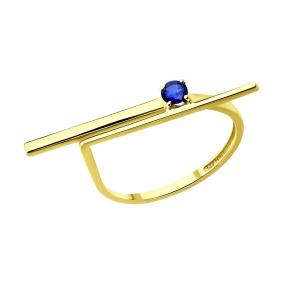 Кольцо из лимонного золота SOKOLOV 2011367-2 с сапфиром 2011367-2 фото