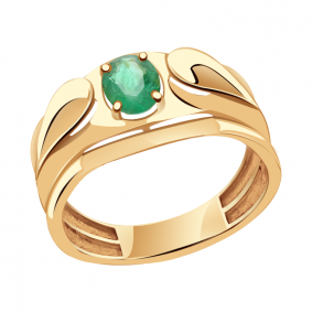 Золотое кольцо Александра 2011798ск с изумрудом 2011798ск фото