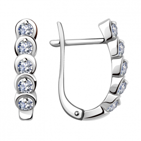 Серьги из белого золота Александра 20346сб с Swarovski 20346сб фото