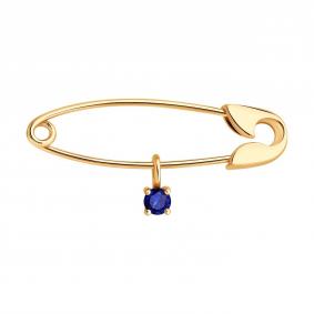 Золотая булавка SOKOLOV 2040031 с сапфиром 2040031 фото