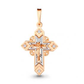 Золотая подвеска AQUAMARINE 20438 с фианитом 20438 фото