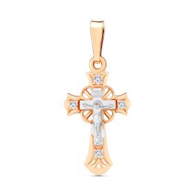 Золотая подвеска AQUAMARINE 20471 с фианитом 20471 фото