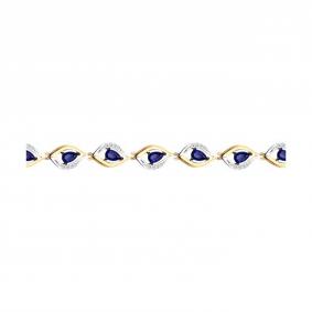 Золотой браслет SOKOLOV 2050039 с бриллиантом и сапфиром 2050039 фото