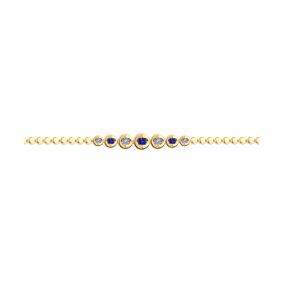 Золотой браслет SOKOLOV 2050055 с бриллиантом и сапфиром 2050055 фото