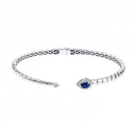 Золотой браслет SOKOLOV 2050092-3 с бриллиантом и сапфиром 2050092-3 фото